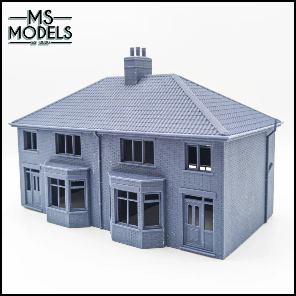 MS Models Brick Bay Window Semi-Detached Houses 2 dvojdomek
