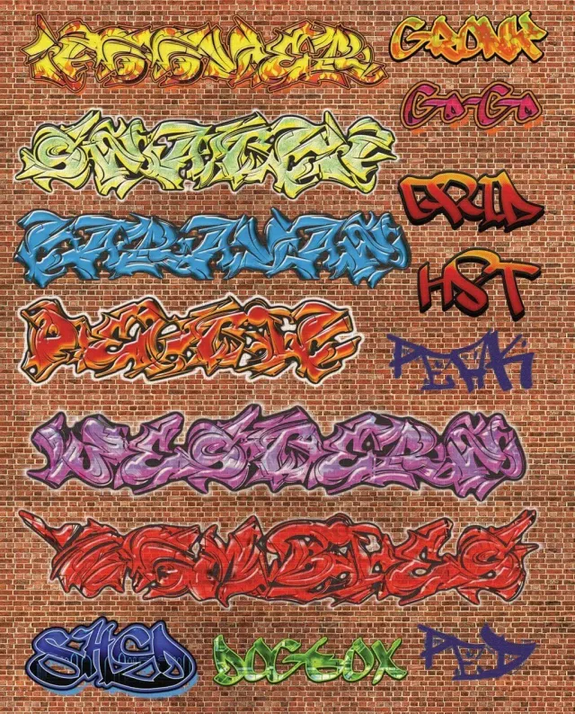 Scale Model Scenery DC017-OO obtisky graffiti velké