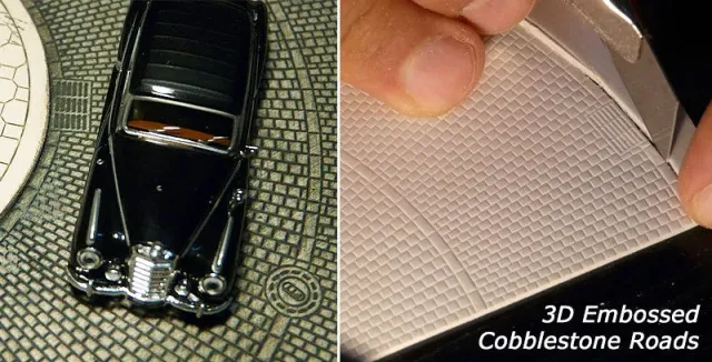 Proses 3D Embossed PVC Sheets silnice pro kolejiště