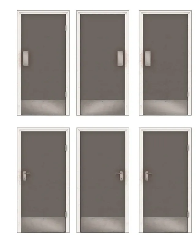 Scale Model Scenery AX108-OO Interior Office / Workshop Doors dveře