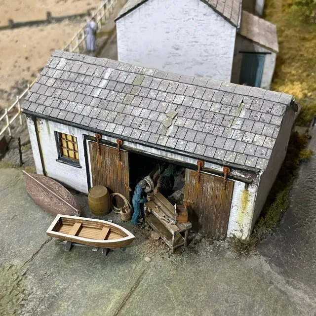 Scale Model Scenery Boat Shed Bundle stavebnice OO 1:76