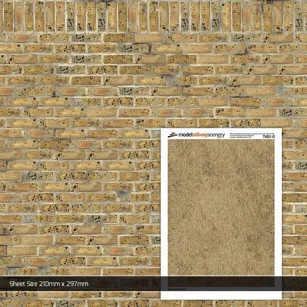 Scale Model Scenery TX021 žluté cihly papír 5 listů