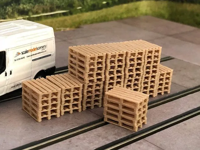 Scale Model Scenery AX065-OO stohy dřevěných palet 12 ks 3D tisk