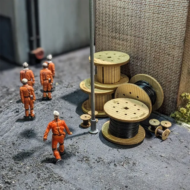 Scale Model Scenery LX231-OO kabelové bubny náklad stavebnice OO