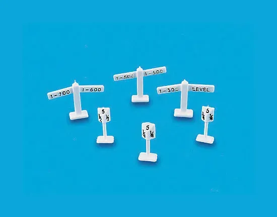 Peco Modelscene 5051 traťové cedule OO/HO, 6 ks
