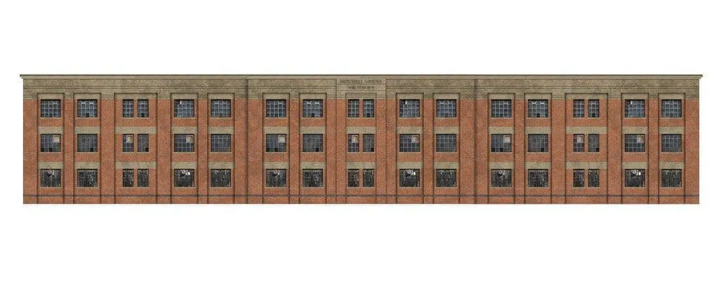 Scale Model Scenery 1930's Factory kulisa na pozadí