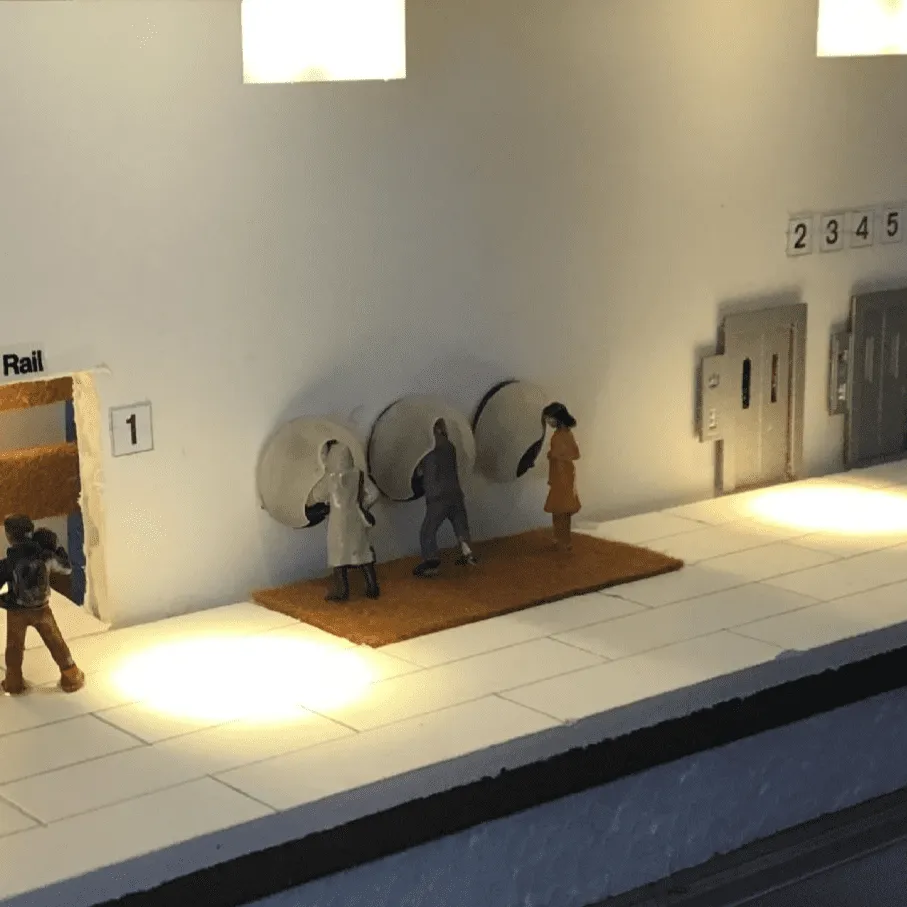 Scale Model Scenery AX365-OO telefonní automat s krytem 3 ks