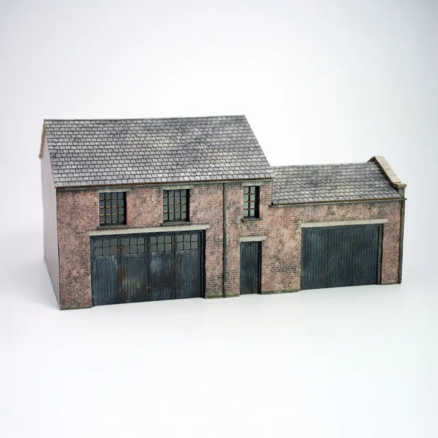 Scale Model Scenery KX100-OO Roscoe Street Works průmyslová budova