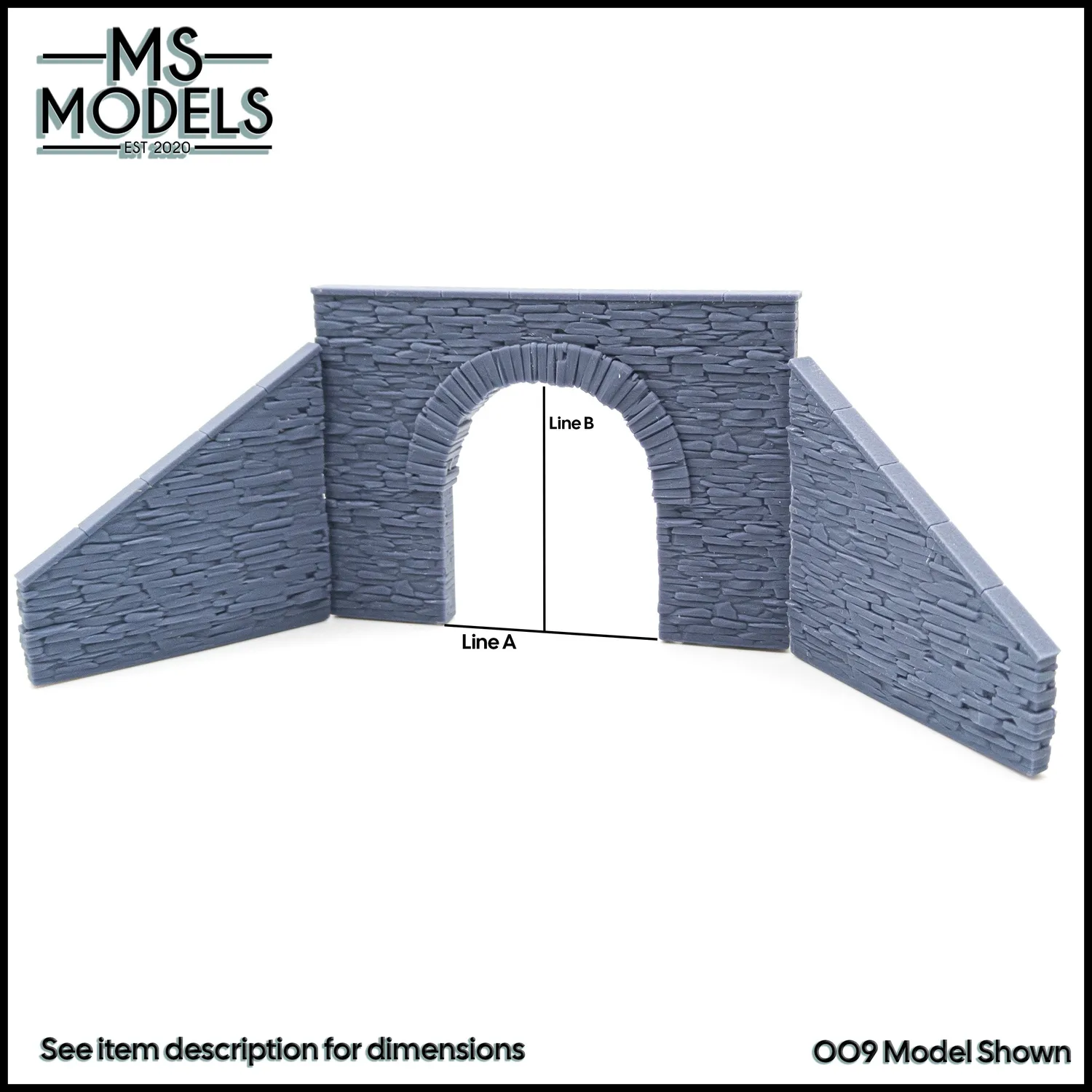 MS Models Slate Narrow Gauge Rounded Tunnel Portal tunelový portál