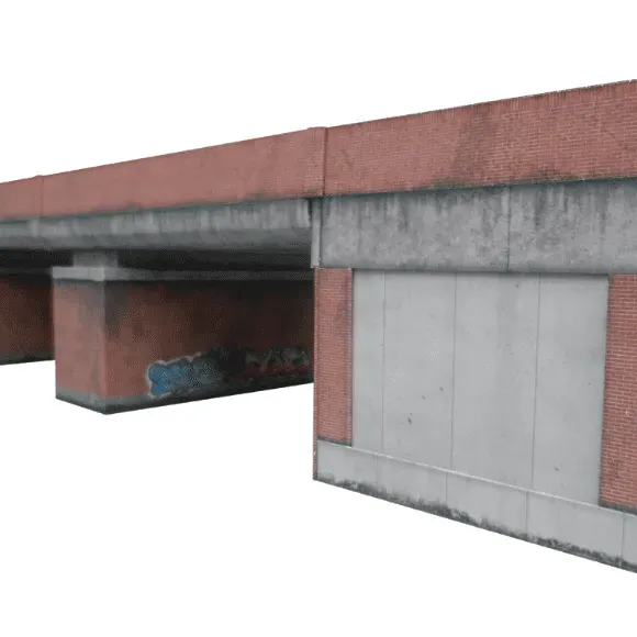 Scale Model Scenery KX036-OO opěrná zeď beton cihla