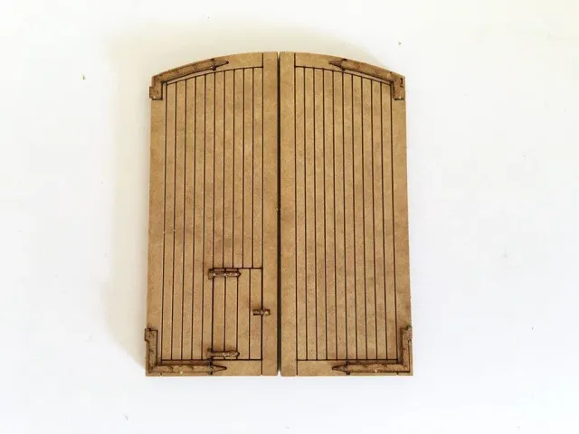Scale Model Scenery LX121 Engine Shed Doors Arched Top vrata remízy