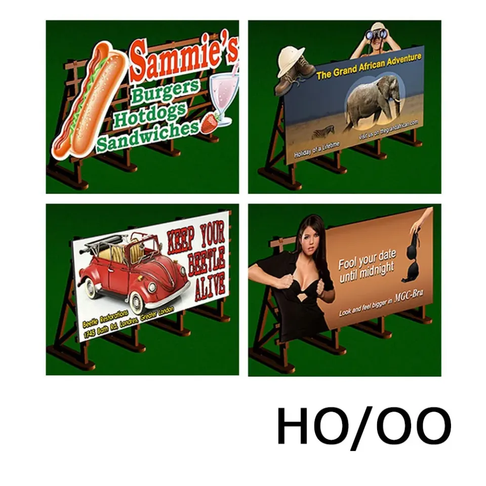 Proses No:2 stavebnice billboardů HO/OO 4 ks