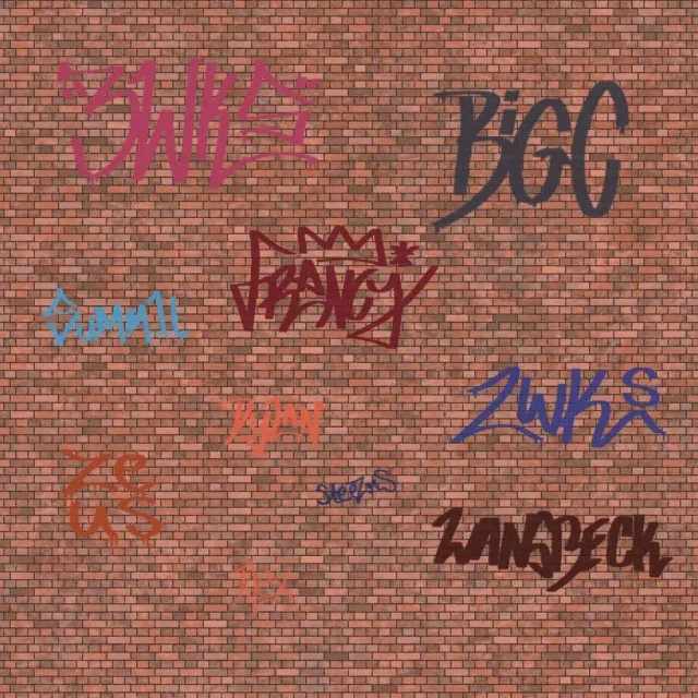 Scale Model Scenery DC045-OO graffiti tagy obtisky OO 20 ks