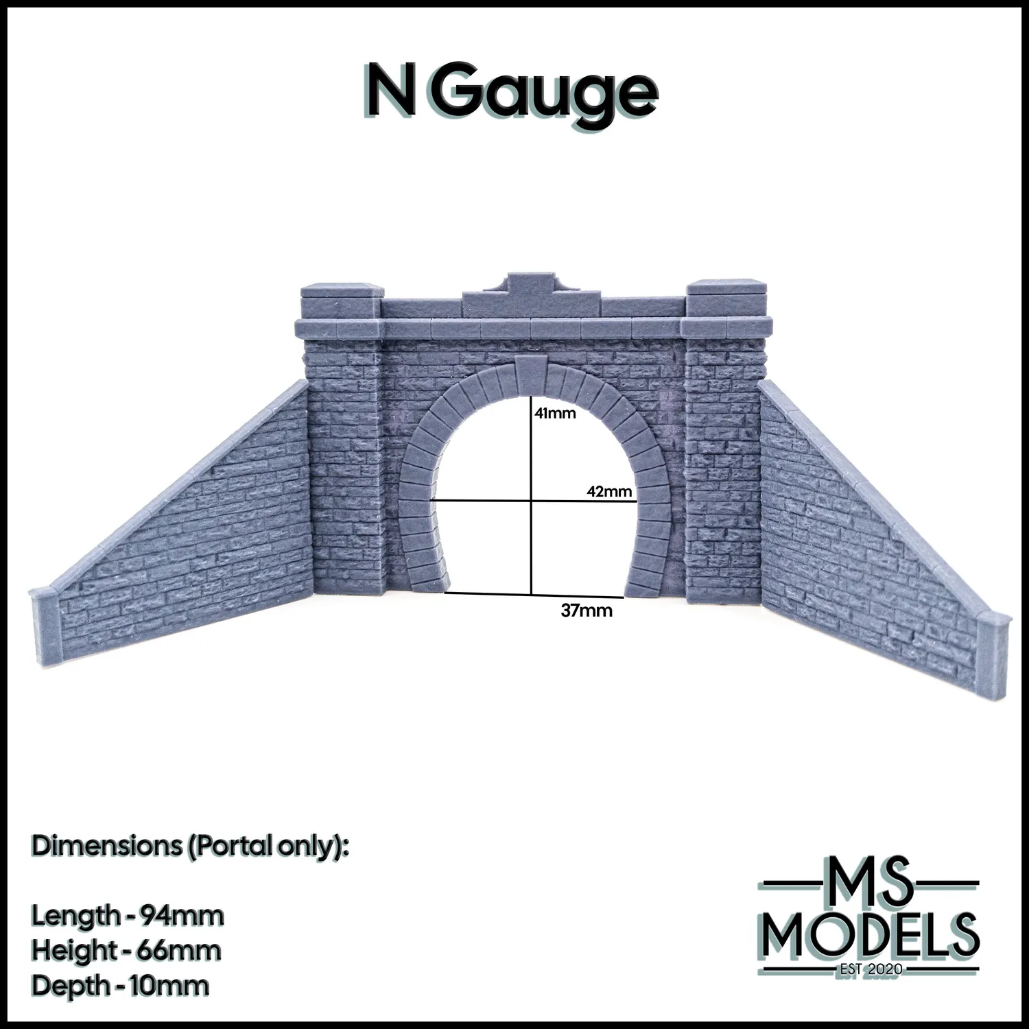 MS Models Single Track Stone Tunnel Portal portál tunelu