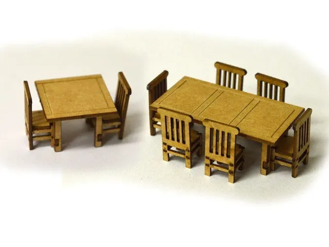 Scale Model Scenery LX070-OO stoly a židle stavebnice OO