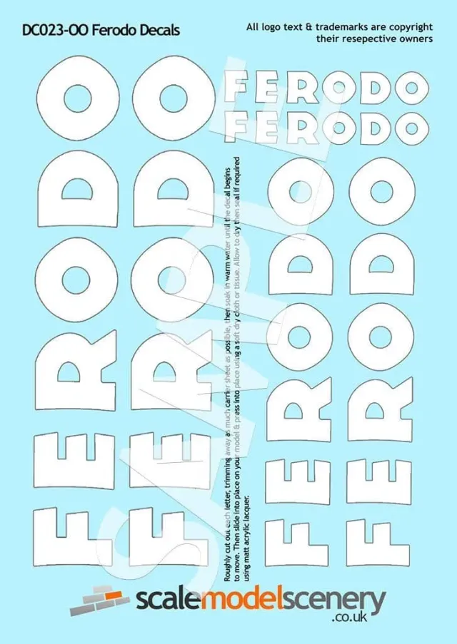 Scale Model Scenery DC023-OO obtisky Ferodo 3 páry