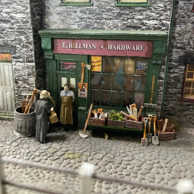 Scale Model Scenery Village Shop sada prodejna H0/OO