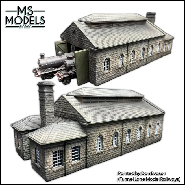 MS Models Midland/LMS Style Two-Road Stone Engine Shed lokomotivní remíza
