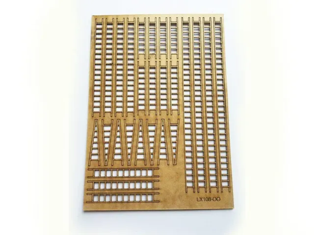 Scale Model Scenery LX108 dřevěné žebříky 27 ks laserové