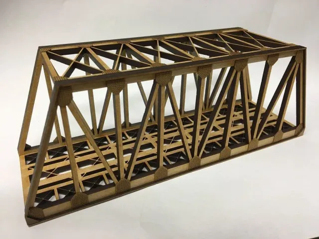 Scale Model Scenery LX105 dvoukolejný příhradový most