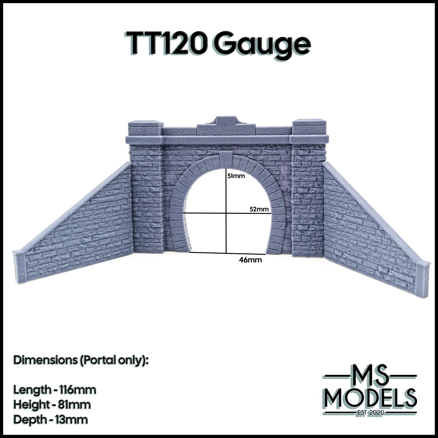 MS Models Single Track Stone Tunnel Portal portál tunelu