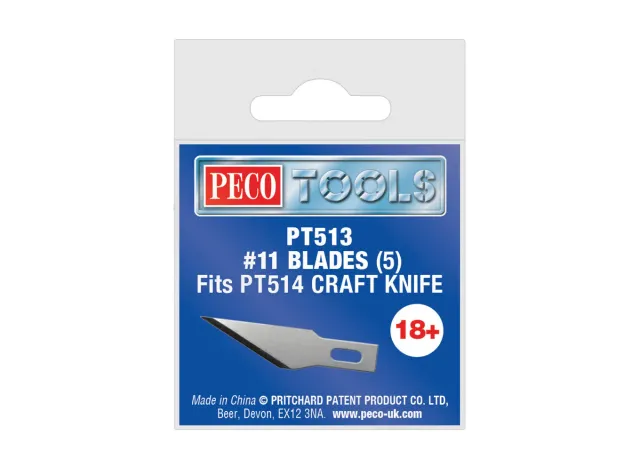 Peco PT513 modelářský nůž s čepelemi č. 11