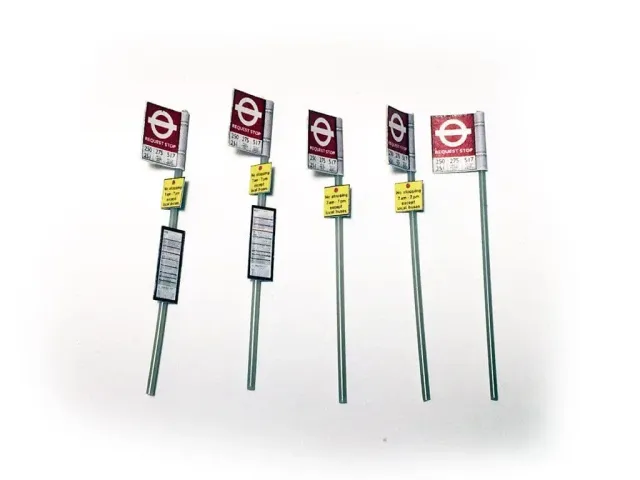 Scale Model Scenery S012-OO bus stop znaky 25 ks OO