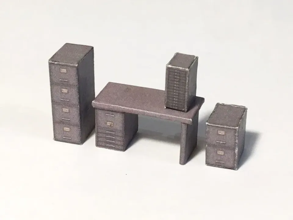 Scale Model Scenery AX040 kancelářský nábytek OO