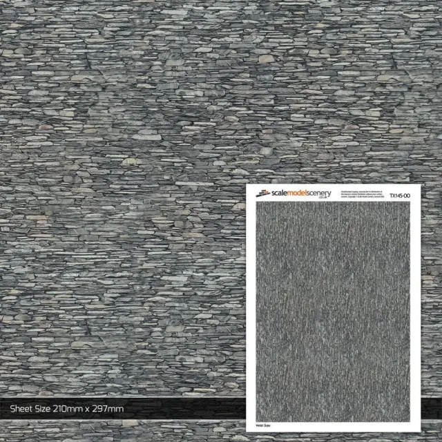 Scale Model Scenery TX145-OO Welsh Slate textura střechy OO