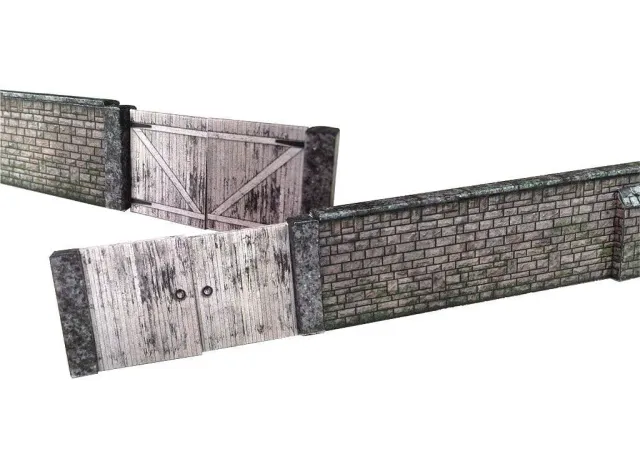 Scale Model Scenery KX004-OO zeď kamenná s bránami