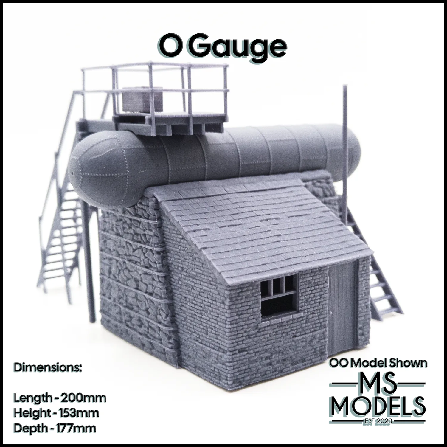 MS Models Egg-Ended Boiler Based Water Tower stavebnice