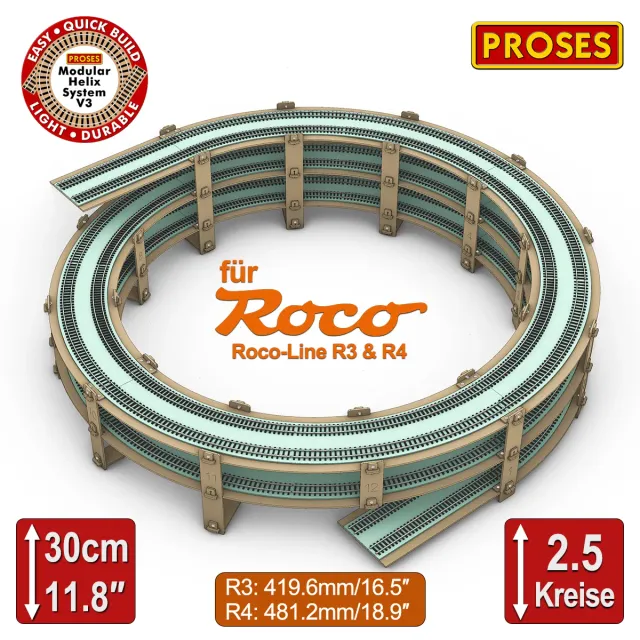 Proses 2.5 LEVEL HELIX for Roco Line železniční helix