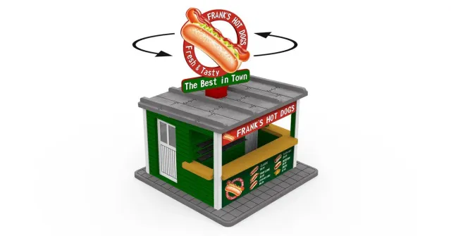 Proses Hot Dog Booth stavebnice stánku 0 otočná