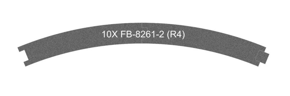 Proses FB-8261-2 předřezané pěnové lože koleje HO/OO, 10 ks, 2 mm